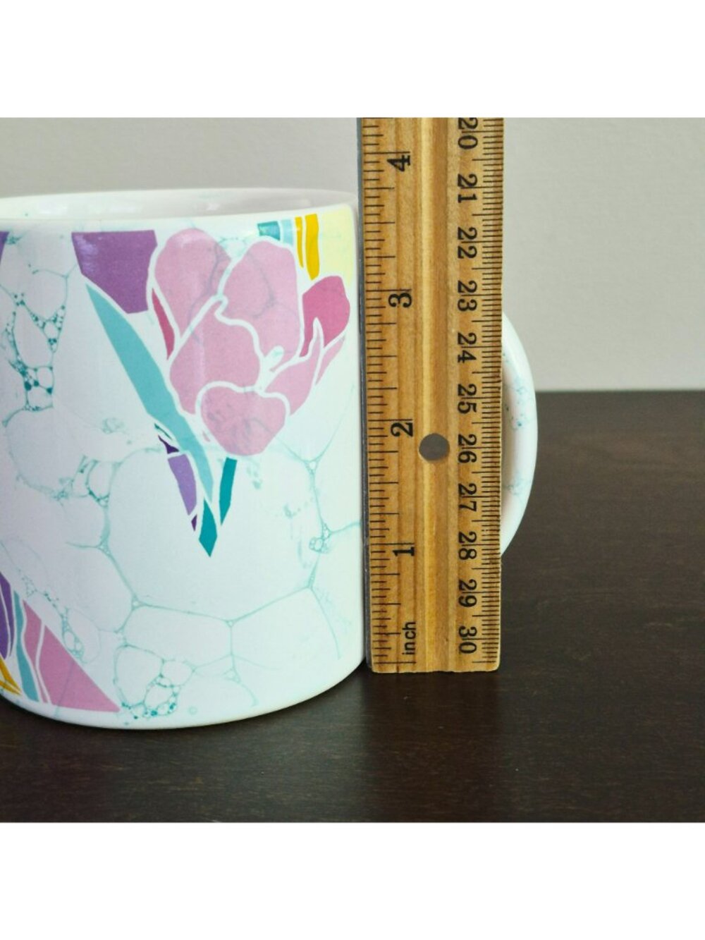Vintage Waechtersbach Pastel Floral Coffee Mug, Earthenware, W. Germany Mark - Picture 8 of 9